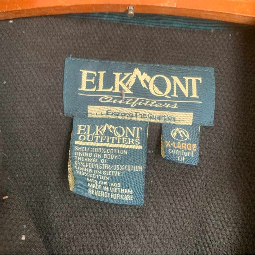 Vintage Elkmont Outfitters Men's Heavy Canvas Jacket  Green Zip Coat size xLarge - Picture 5 of 8